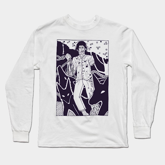 Houndmaster - Poltergeist Long Sleeve T-Shirt by Ballyraven